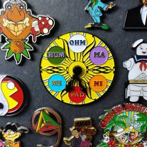 Chakra Clock Spinner Pin. Limited Edition 100 (Heady Enamel Yoga Festival Pins)
